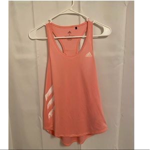 Coral pink razor bank tank top, adidas, size small, excellent for runners